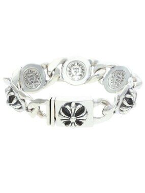 Chrome Hearts Cross Link Silver Bracelet